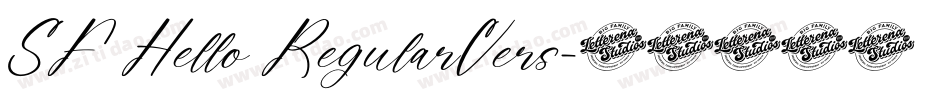 SF Hello RegularVers字体转换
